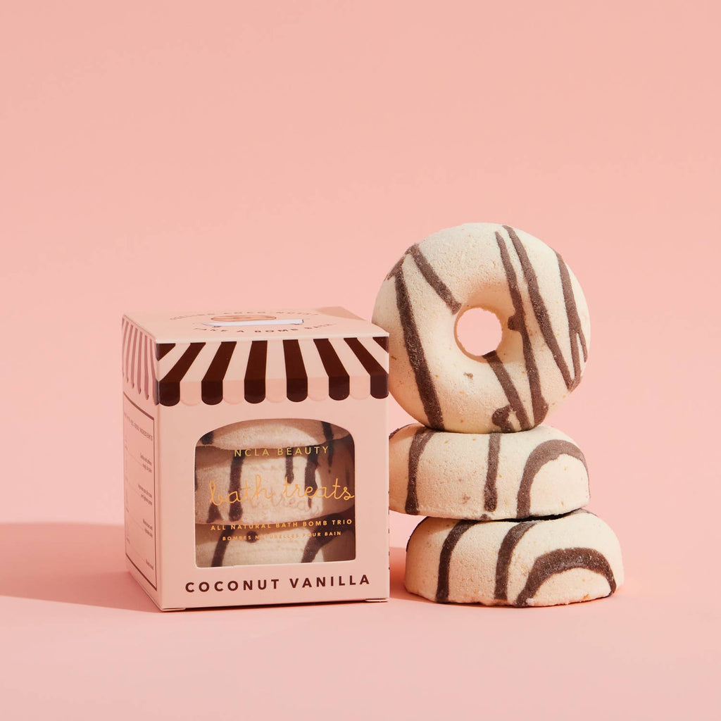 Coconut Vanilla Bath Treats (3 Piece Bath Bomb Set)