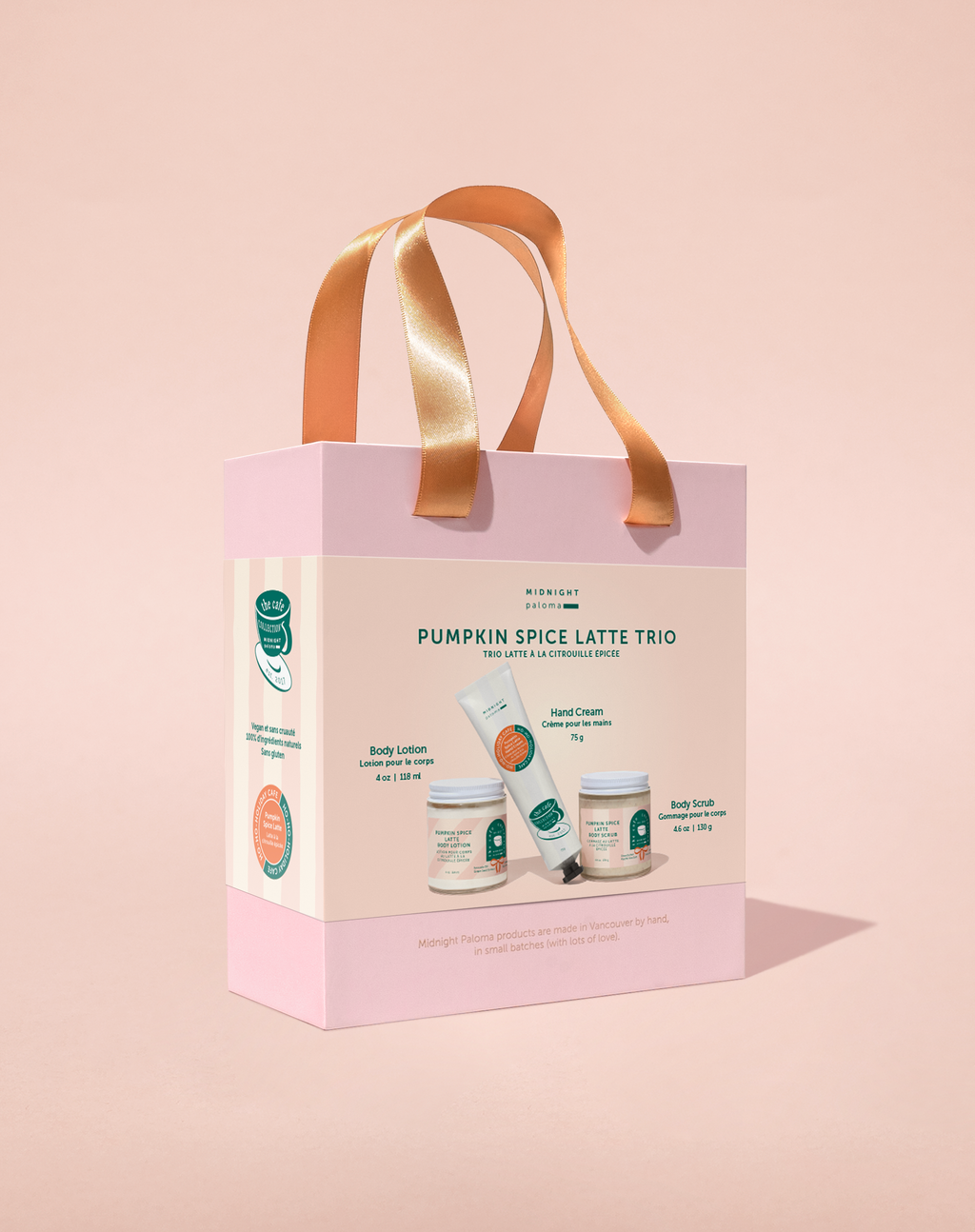 Midnight Paloma Pumpkin Spice Latte Gift Set - Body Lotion, Body Scrub & Hand Cream