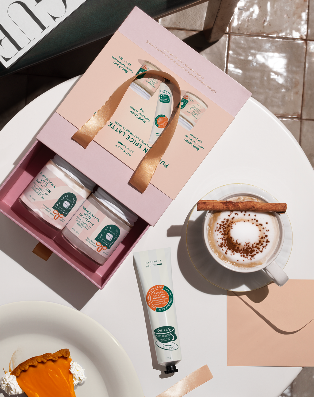 Midnight Paloma Pumpkin Spice Latte Gift Set - Body Lotion, Body Scrub & Hand Cream
